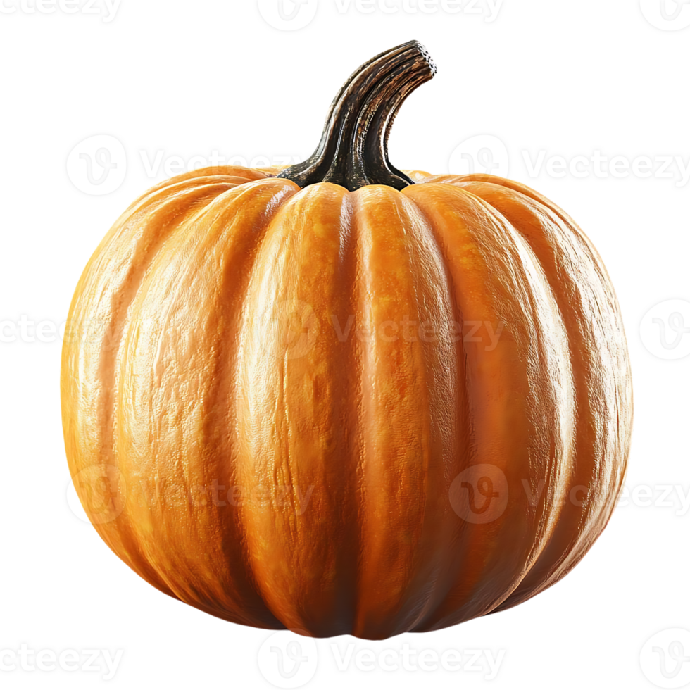A Perfect Pumpkin with a Transparent Background, Ready for Your Fall Designs png