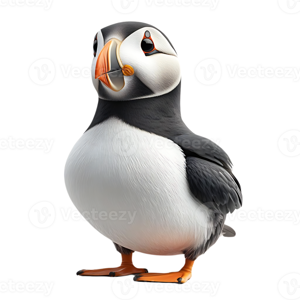 Adorable Puffin with Transparent Background, a Delightful and Charming Seabird png