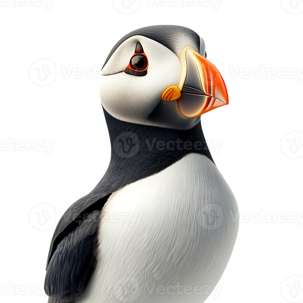 A Puffin with a Transparent Background, a Bird with a Unique and Lovely Feature png