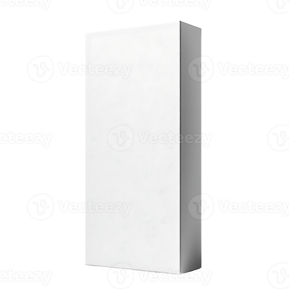 White Cardboard Box Mockup with a Transparent Background - Ideal for Packaging Design and Branding Presentation png