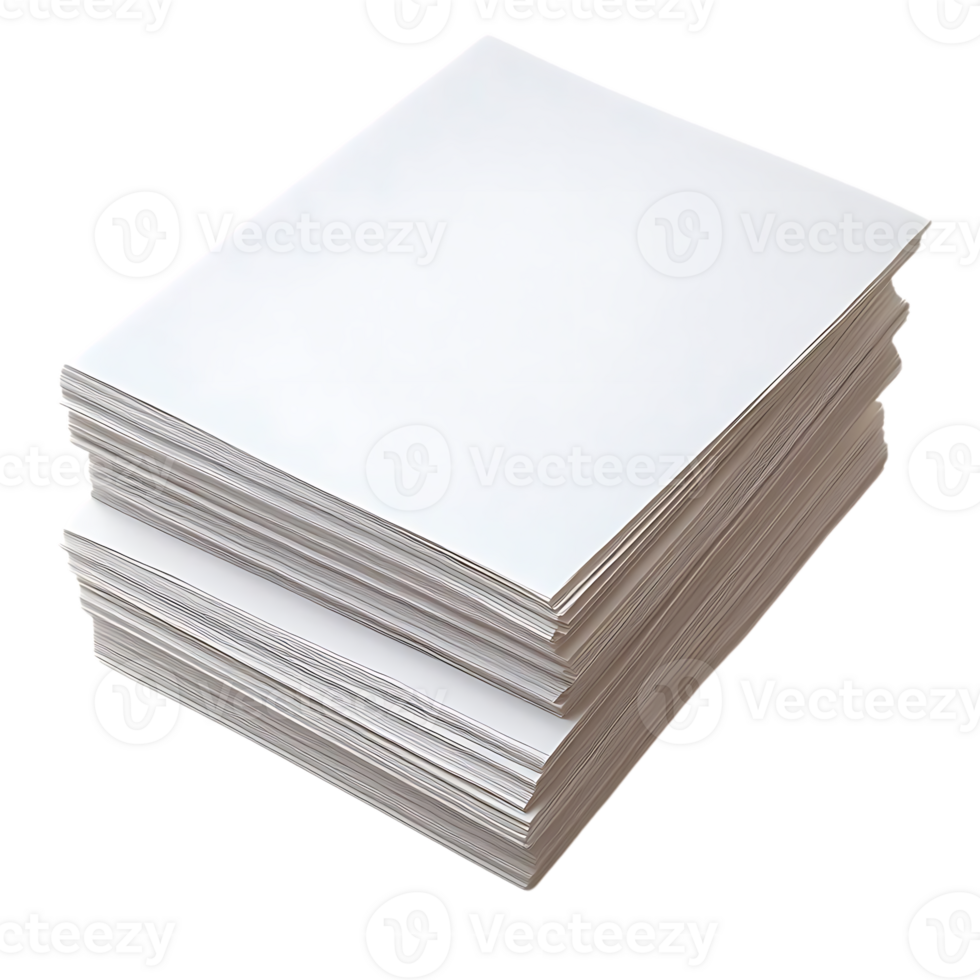 Stack of Papers With a Transparent Background - A Clean, Minimalist Image Perfect for Your Next Project png