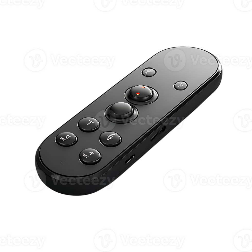Black Remote Control with Transparent Background, a Perfect Accessory for Smart TVs and Streaming Devices png
