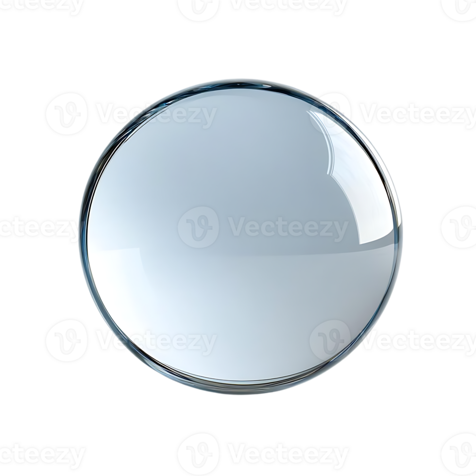 Transparent Glass Sphere with a White Background png