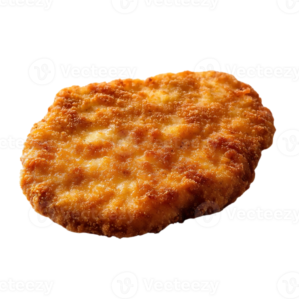 Crispy Fried Chicken Cutlet with a Transparent Background, Perfect for Adding to Your Culinary Designs png