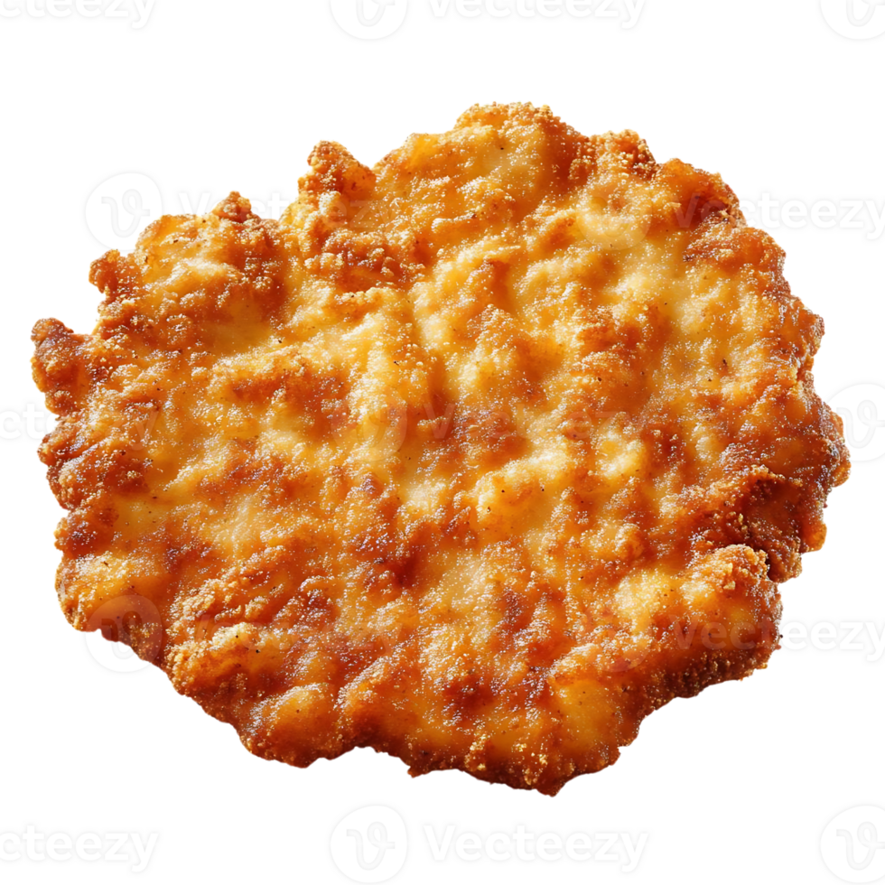 Crispy Fried Chicken Cutlet with a Transparent Background - Perfect for Your Menu or Website png