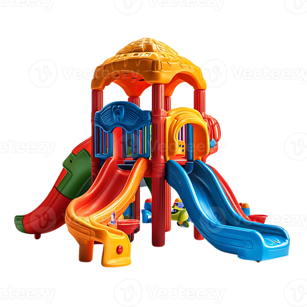 Playset with Slides and Climbing Structures - Fun for Kids with Transparent Background png