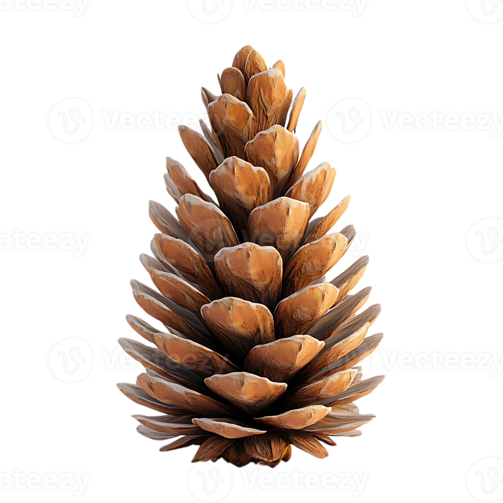Brown Pine Cone with Transparent Background, a Symbol of Nature's Beauty png