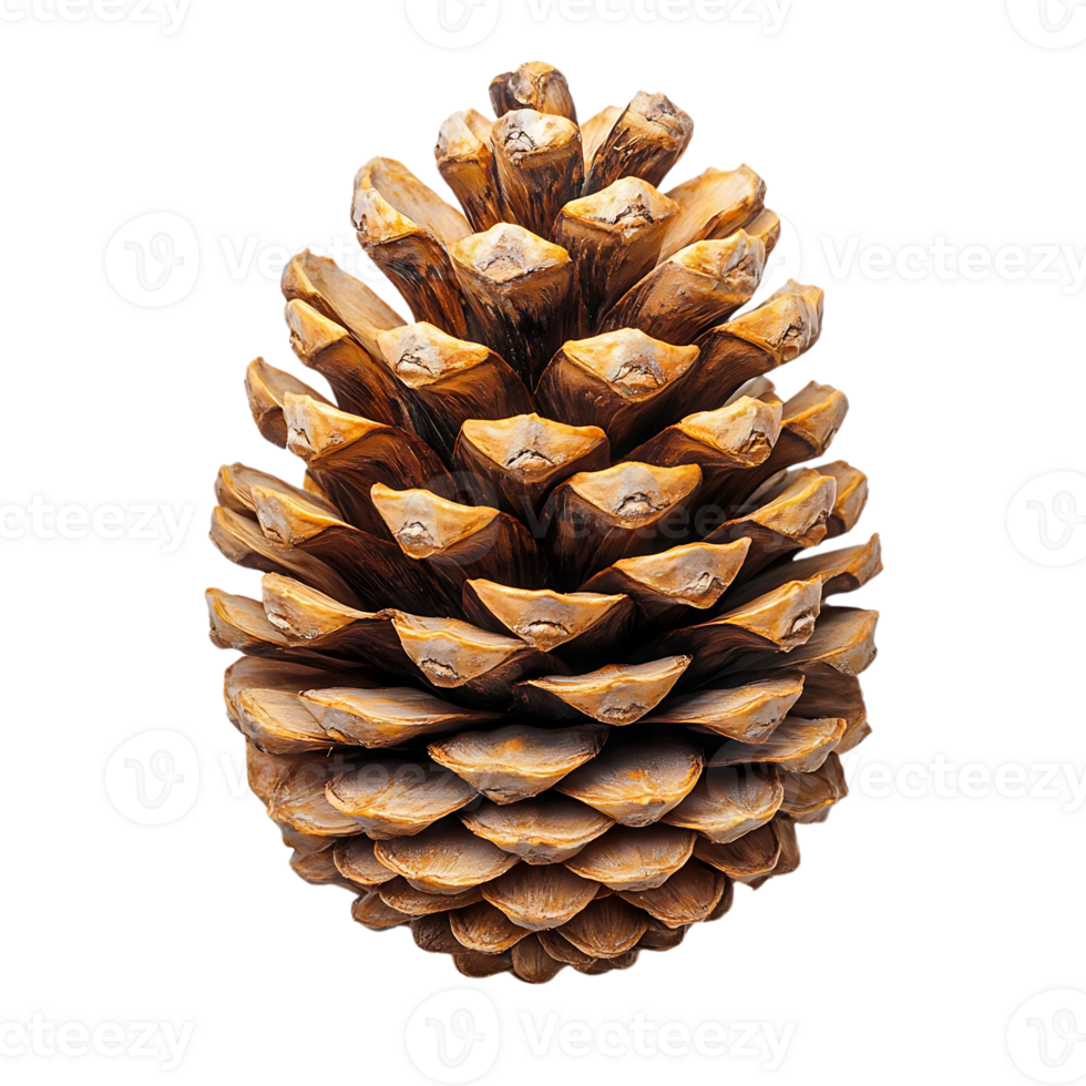 A Single Pine Cone Isolated on a Transparent Background, A Symbol of Nature's Beauty and Resilience png