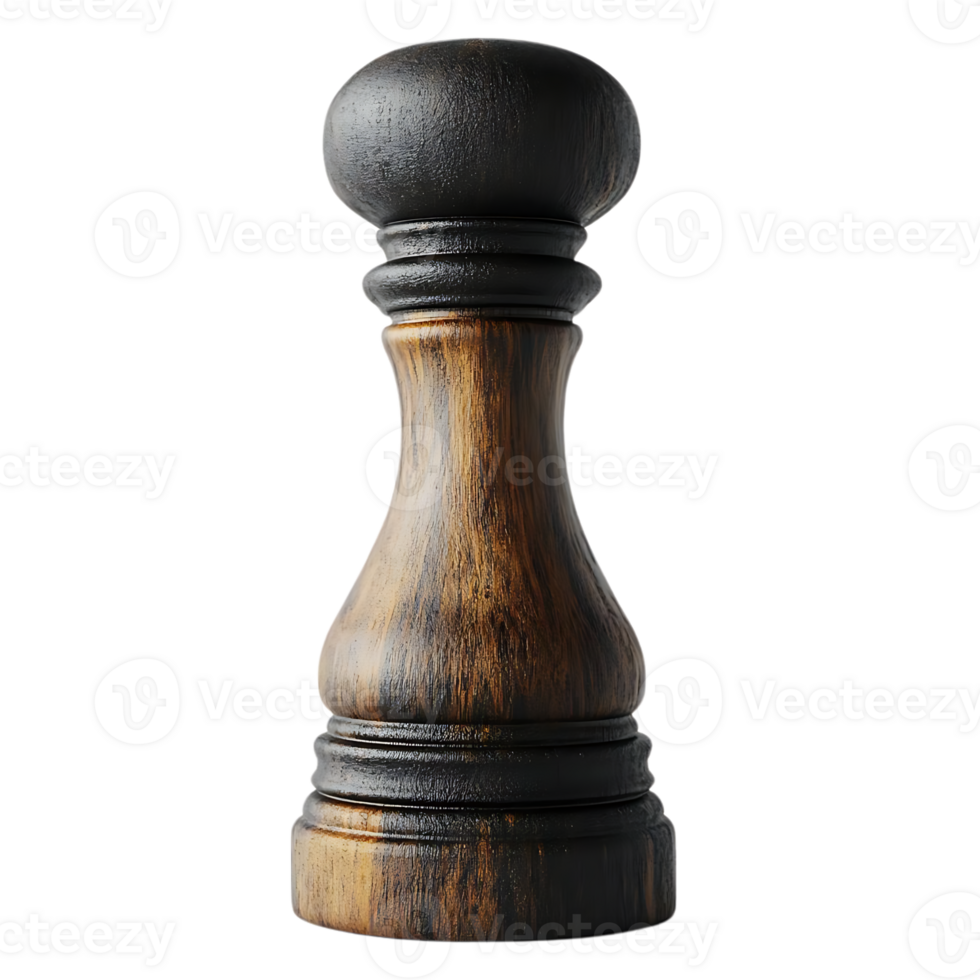 Wooden Pepper Mill with Transparent Background, Black and Brown Pepper Mill with a Classic Design, Elegant Kitchen Decor,  Spice Grinder for Freshly Ground Pepper, Perfect for Table Setting or Gifting,  Elegant Wooden Pepper Mill,  Salt and Pepper Set,  W png
