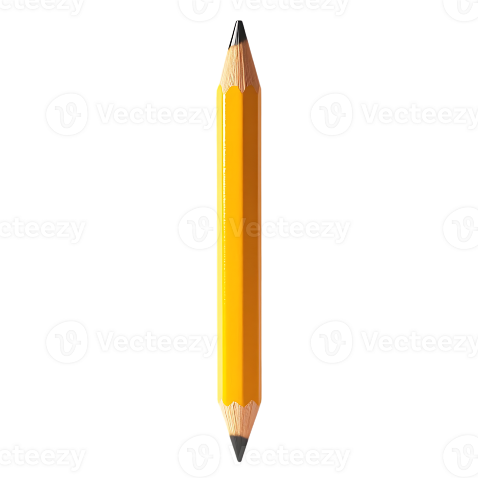 A Yellow Pencil with a Transparent Background, A Classic Tool for Writing and Drawing, Isolated and Ready for Your Creative Projects. png