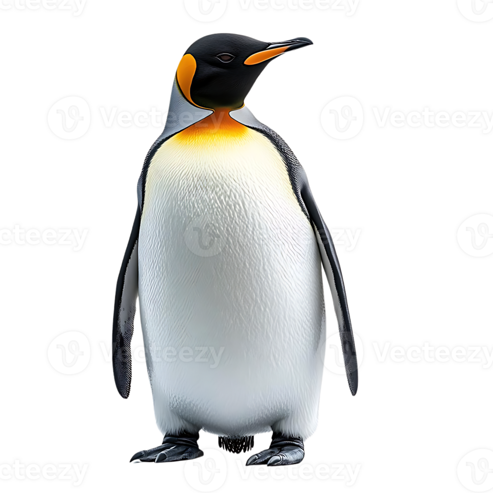 King Penguin Stands Tall with a Transparent Background, a Majestic Creature from the Frozen South png