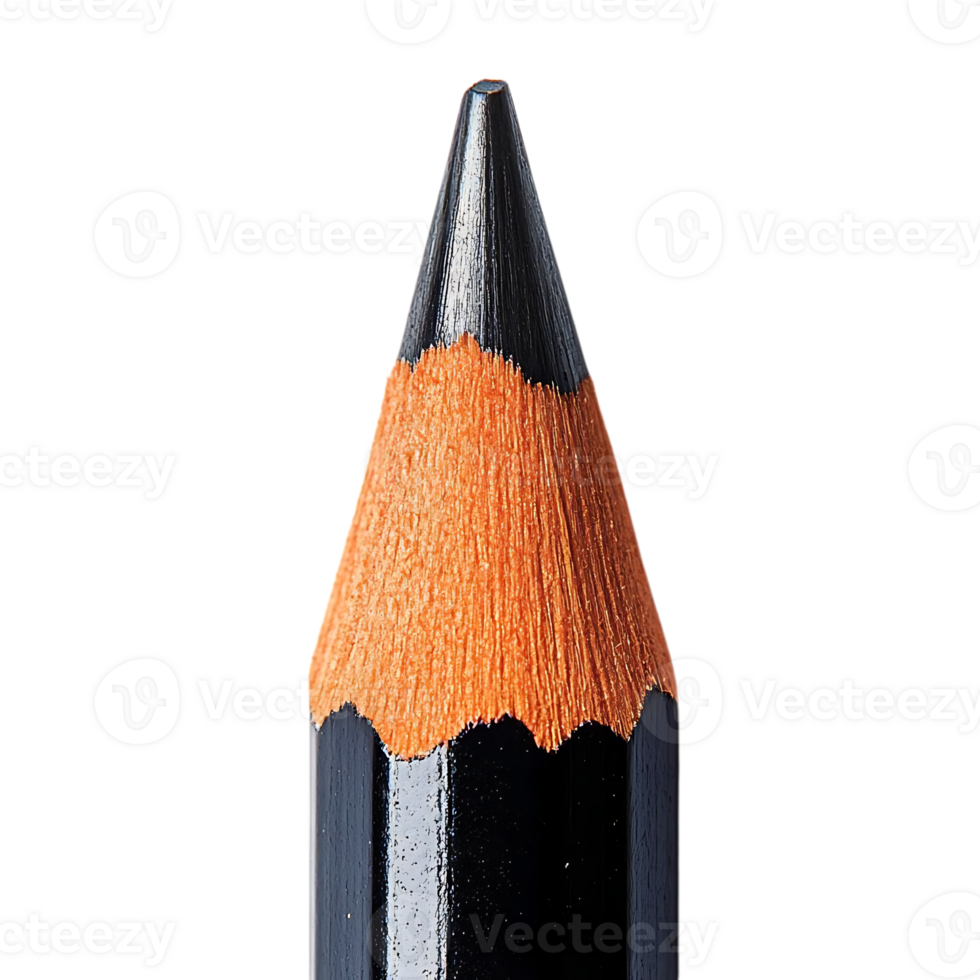 A Close-Up View of a Sharpened Pencil Point with a Transparent Background png