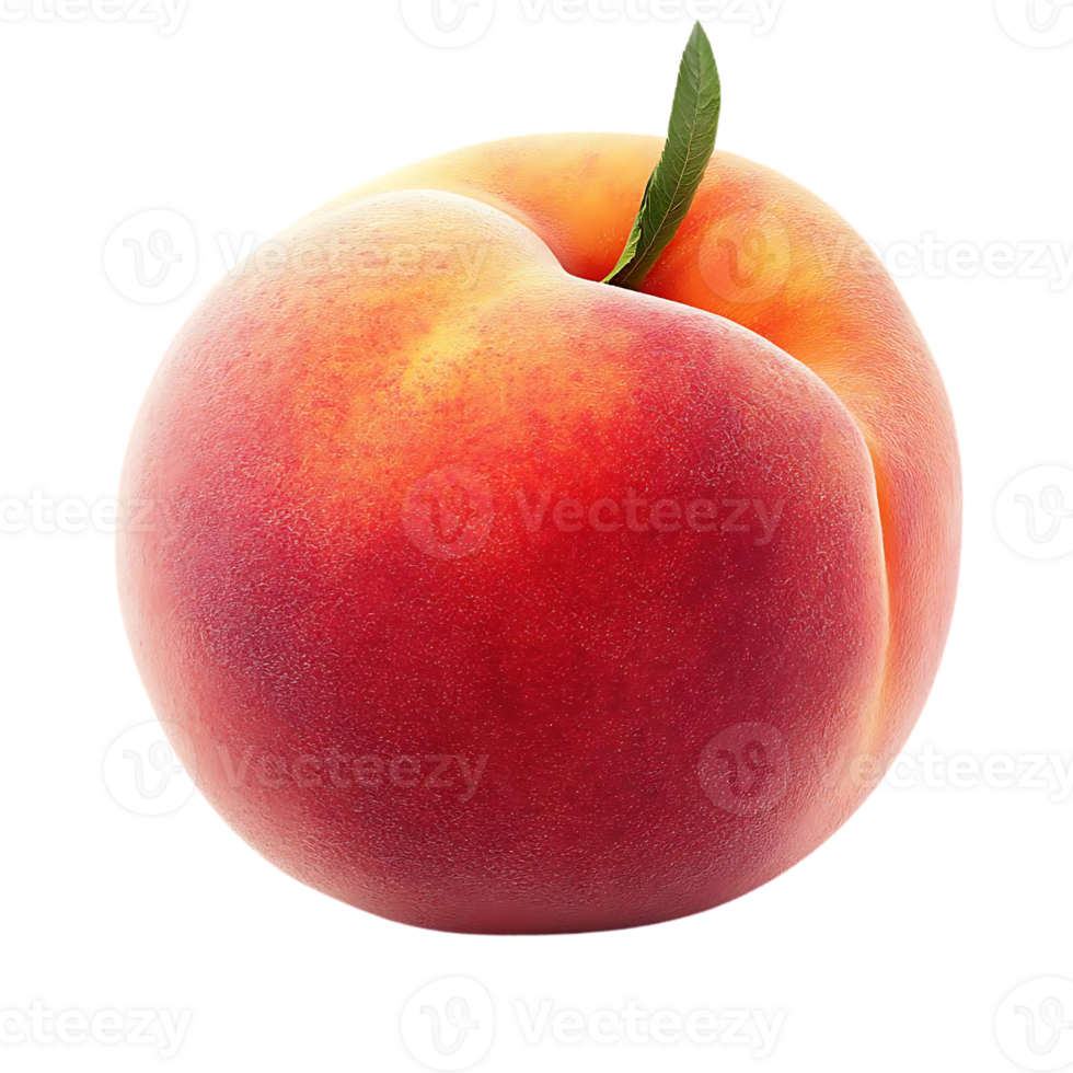 A Single, Ripe Peach with a Transparent Background,  A Sweet and Juicy Fruit with a Smooth Skin png