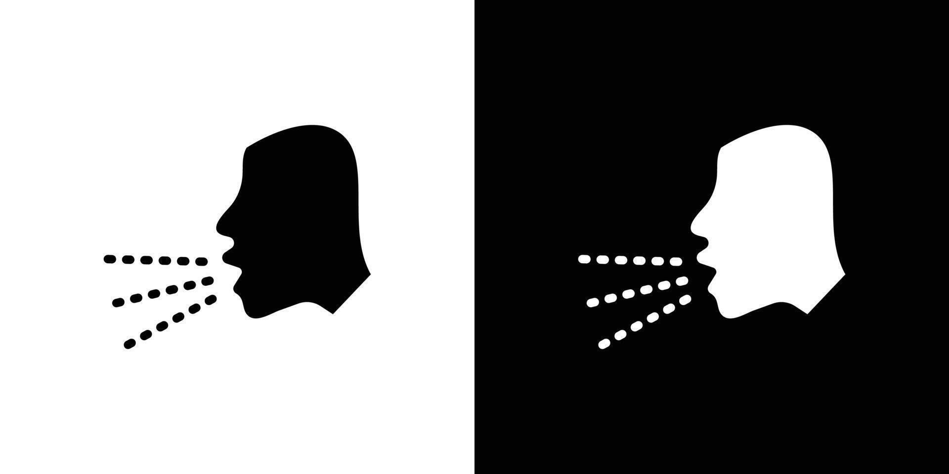 man coughs icon Flat fill set collection vector