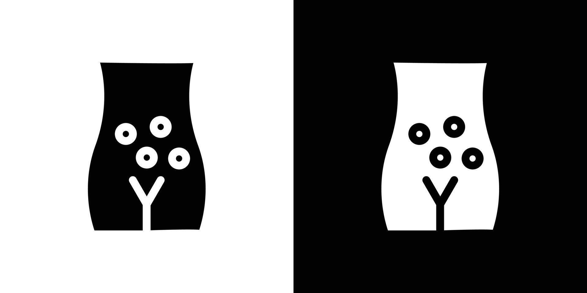 Genital rash icon Flat fill set collection vector