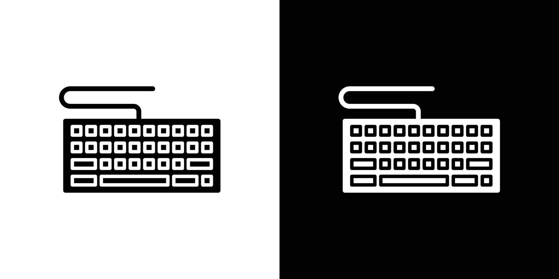 Keyboard icon Flat fill set collection vector