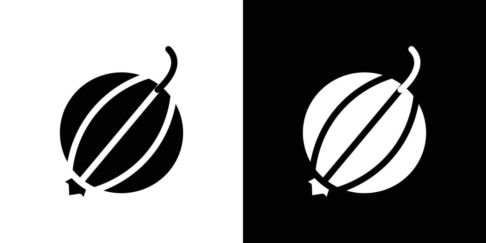 Gooseberry icon Flat fill set collection vector