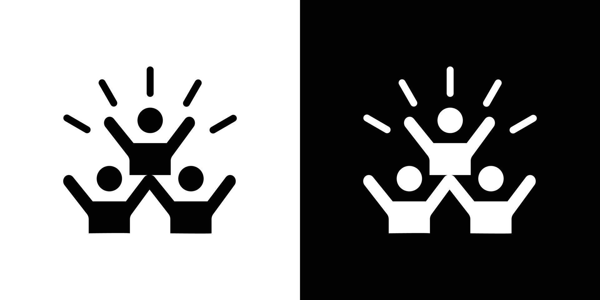 happy people icon Flat fill set collection vector
