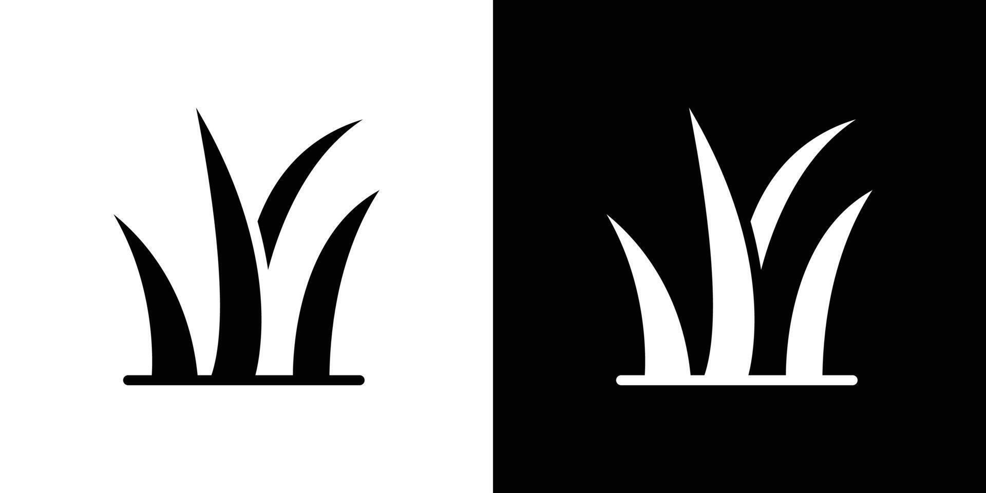 Grass icon Flat fill set collection vector