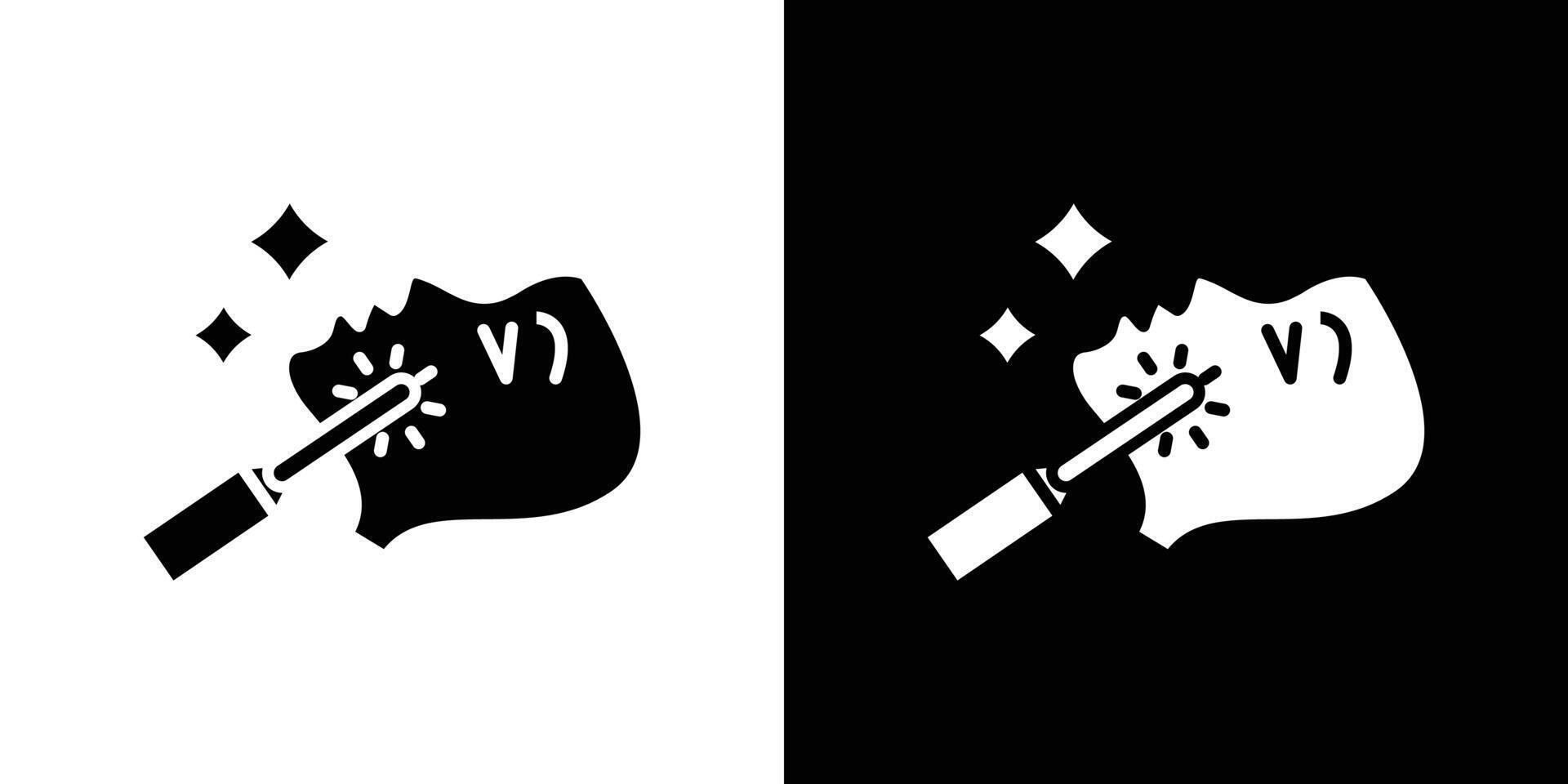 laser dermatology icon Flat fill set collection vector
