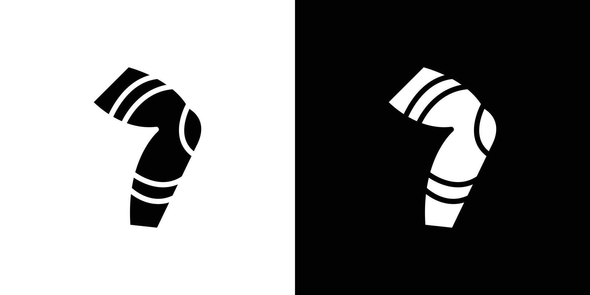 Knee Orthopedic Brace icon Flat fill set collection vector