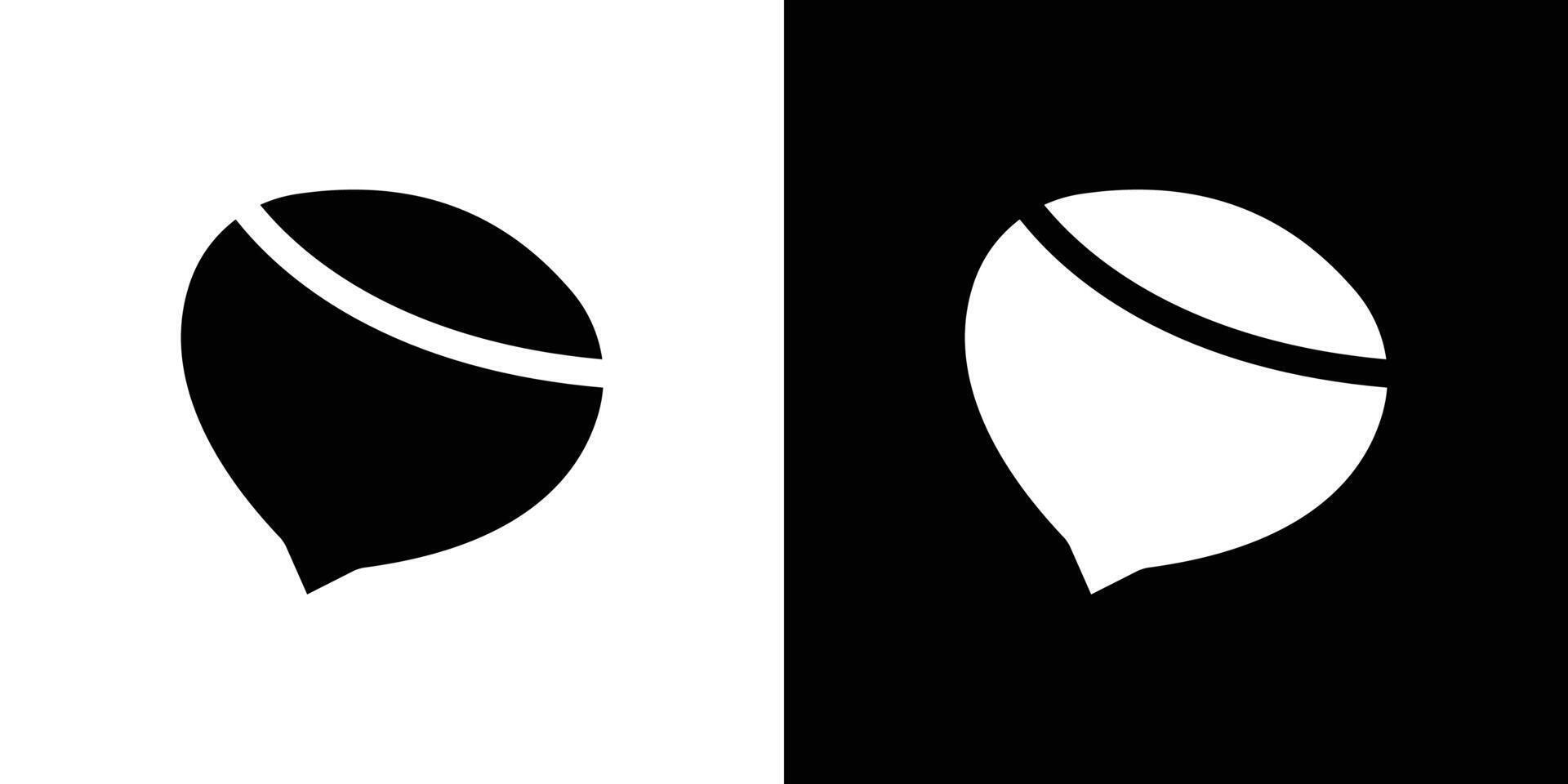 Hazelnut icon Flat fill set collection vector