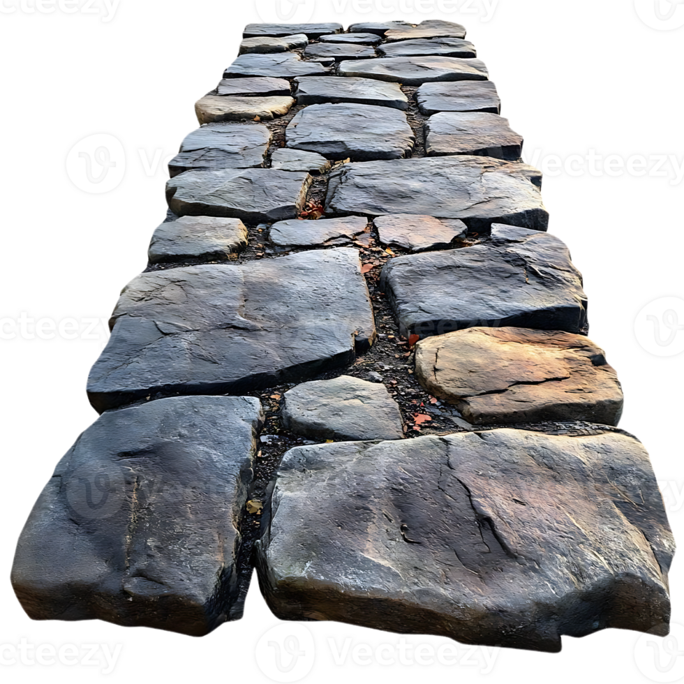 Cobblestone Path with Transparent Background, A Stone Pathway with No Background, Stone Path with Transparency, Cobblestone Walkway with Transparent Background png