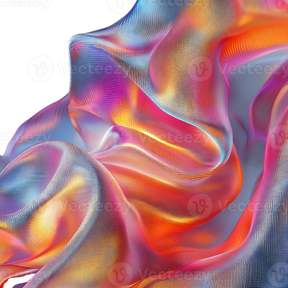 Abstract Holographic Fabric with Transparent Background png