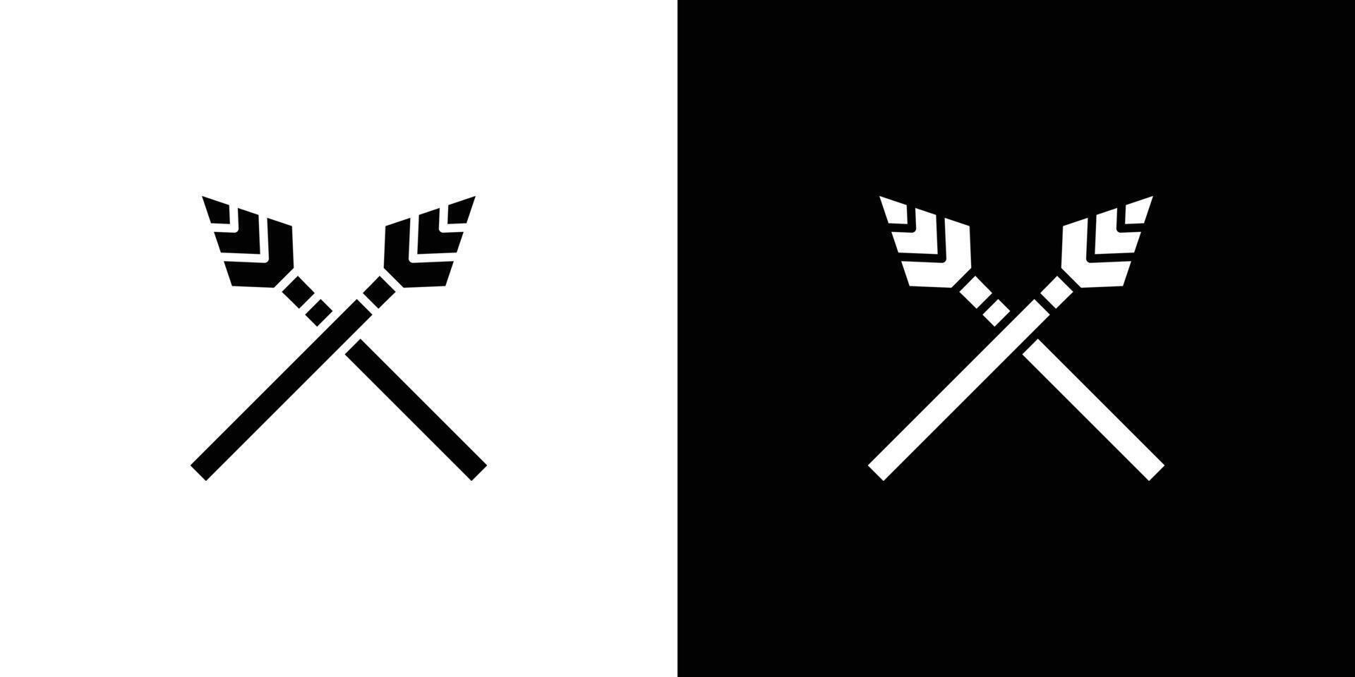 lance icon Flat fill set collection vector