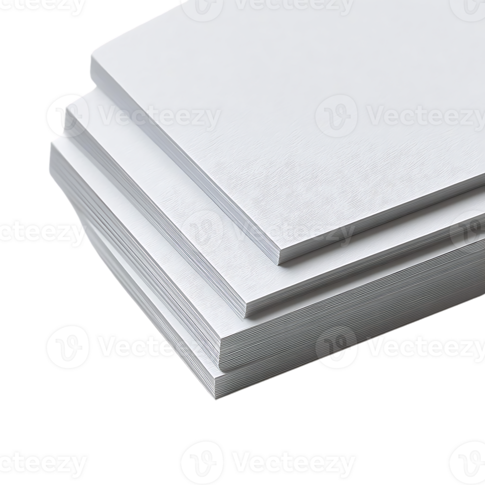 Stack of White Paper Sheets with a Transparent Background png