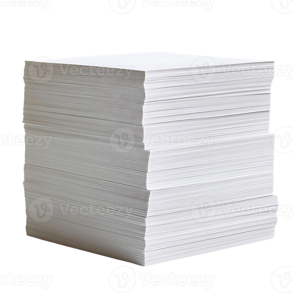 A Stack of Paper with a Transparent Background, A Blank Canvas for Your Ideas png