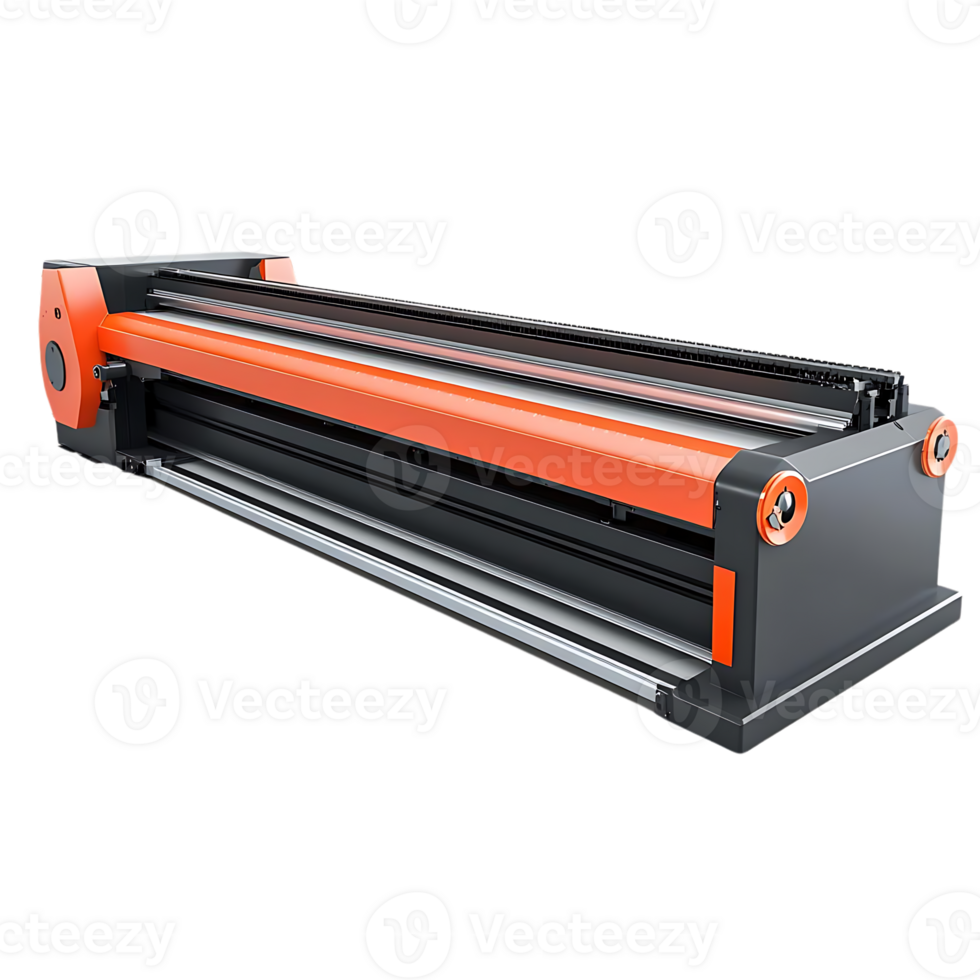 Industrial Fabric Printer Creates High-Quality Prints with Transparent Background png