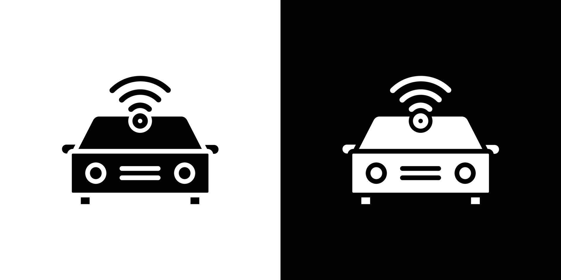 Smart car icon Flat fill set collection vector