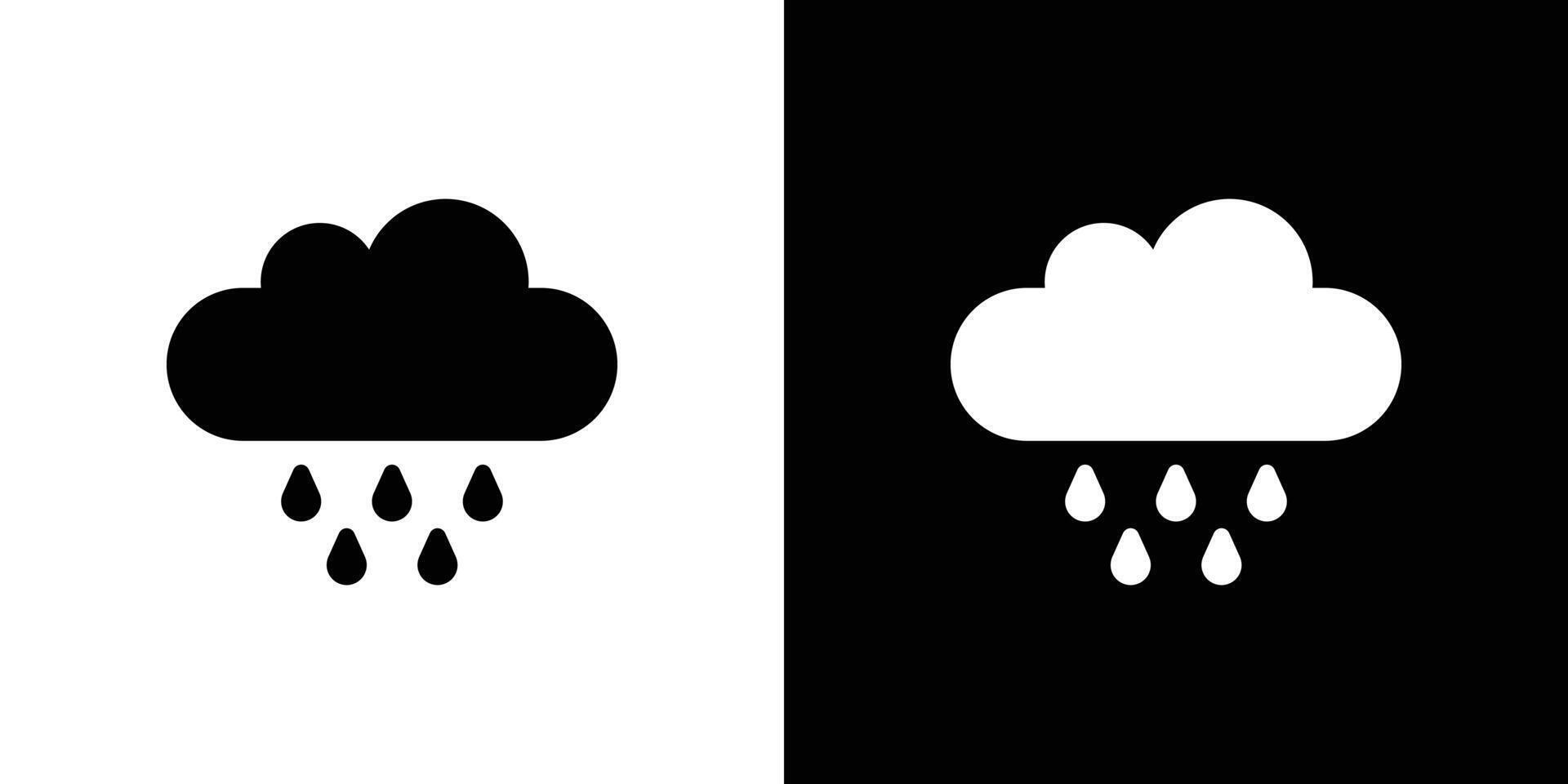 Rain icon Flat fill set collection vector