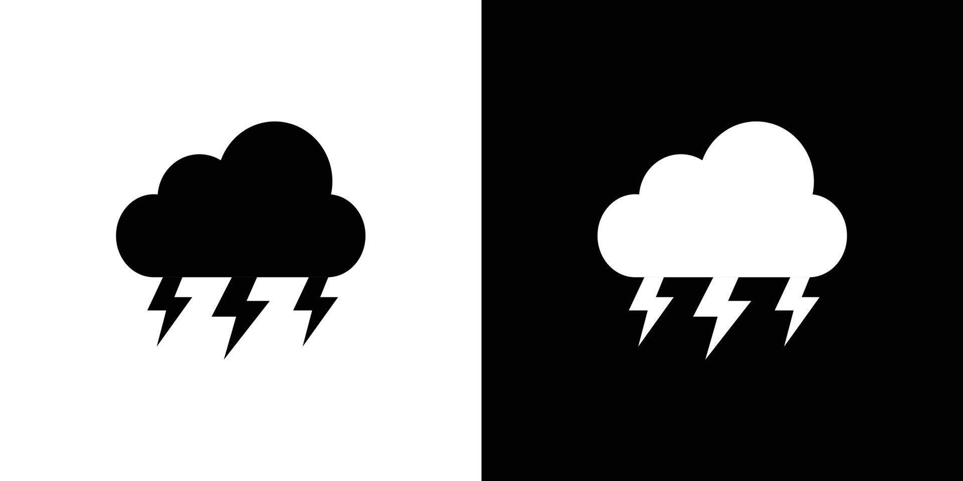 Lightning icon Flat fill set collection vector