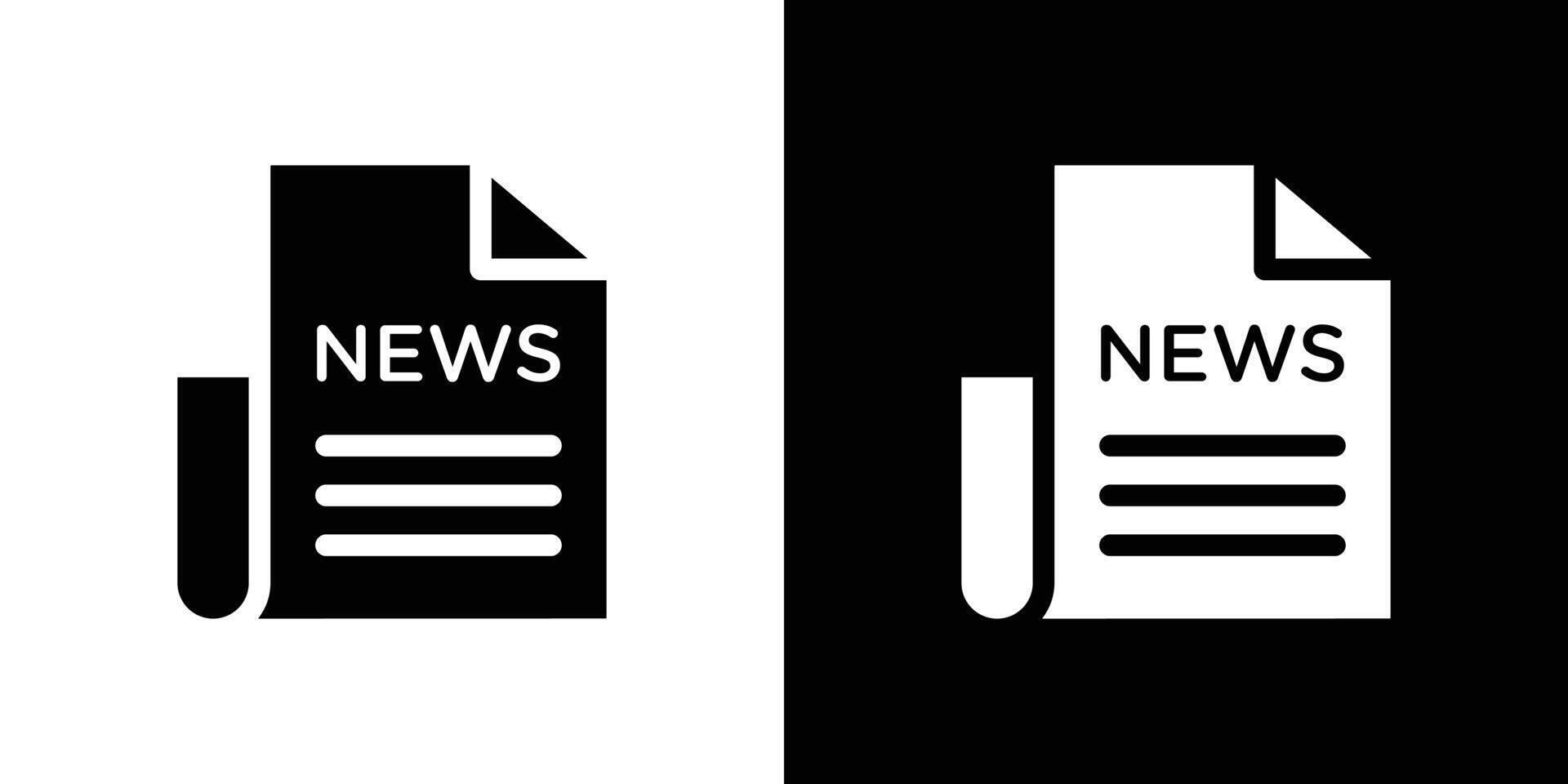 Newspaper icon Flat fill set collection vector