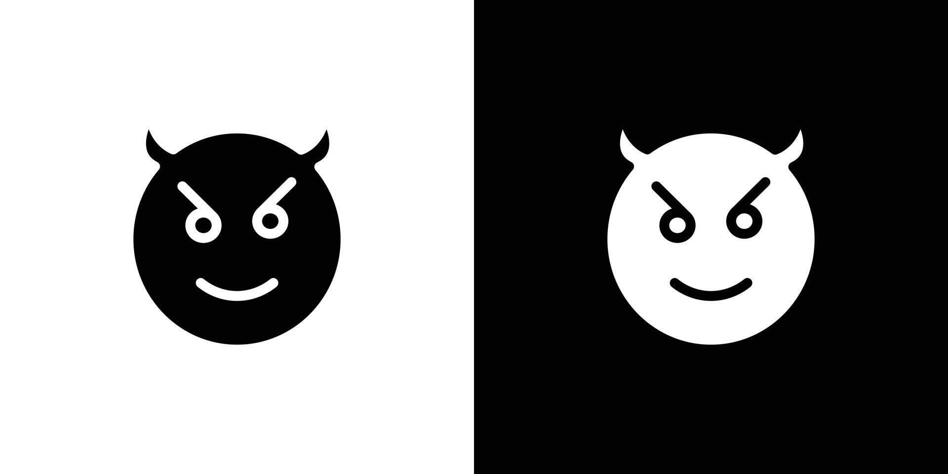 satan evil icon Flat fill set collection vector