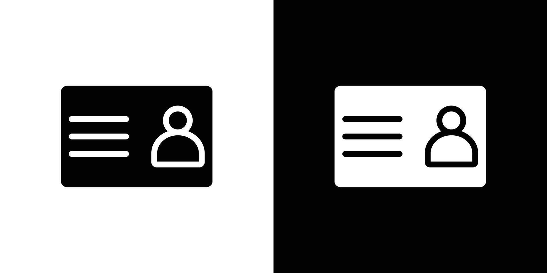 Identification card icon Flat fill set collection vector