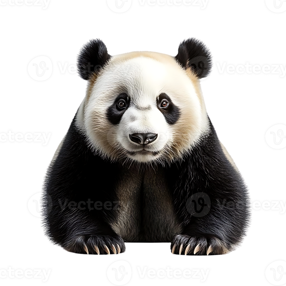 Adorable Panda Cub with Transparent Background, Perfect for Digital Designs png