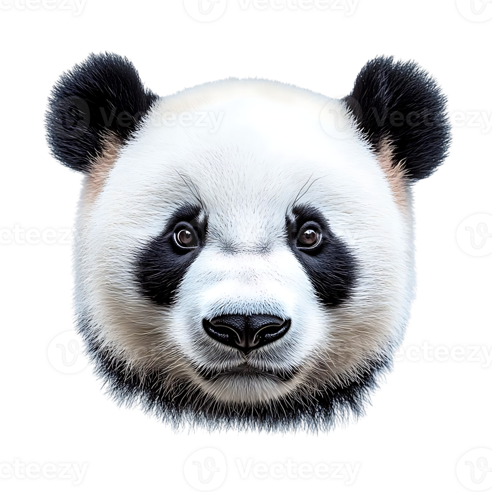 Cute Panda Bear with Transparent Background, Adorable Animal Portrait with No Background, Panda Face with Clear Background, Isolated Panda Image for Design, Black and White Panda with Transparent Background, Download Free Panda Image, Panda Photo with Cle png