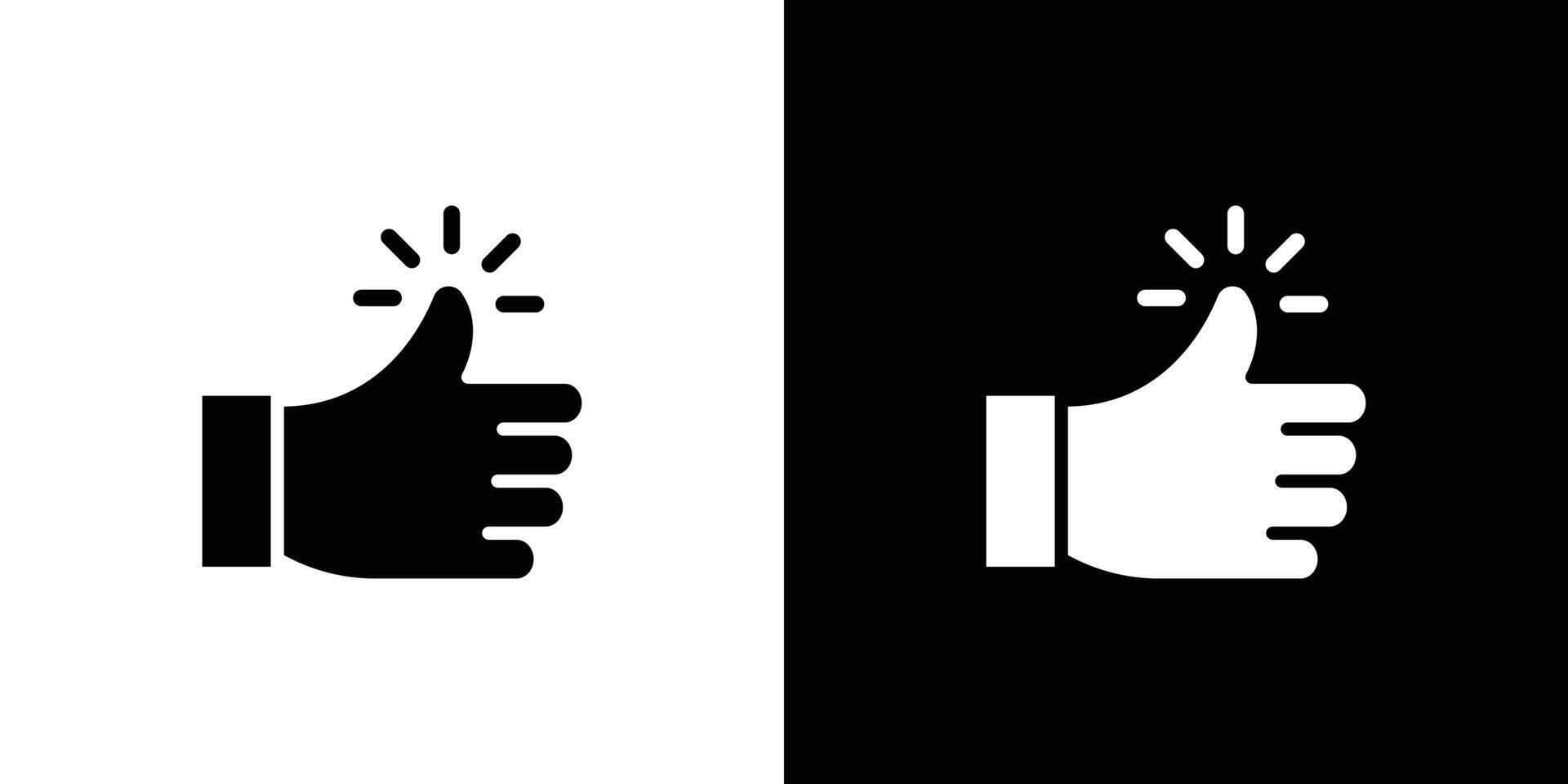 Thumbs Up icon Flat fill set collection vector