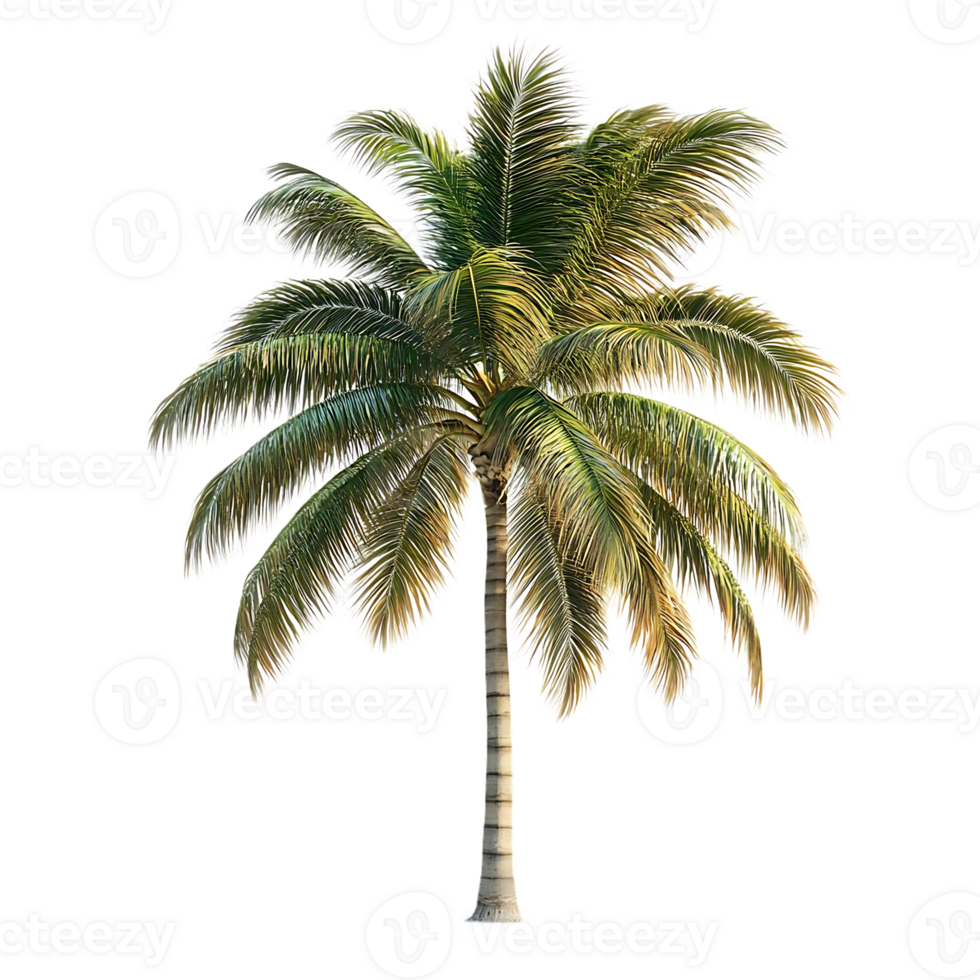 Palm Tree with a Transparent Background,  Perfect for Tropical Designs and Illustrations. png
