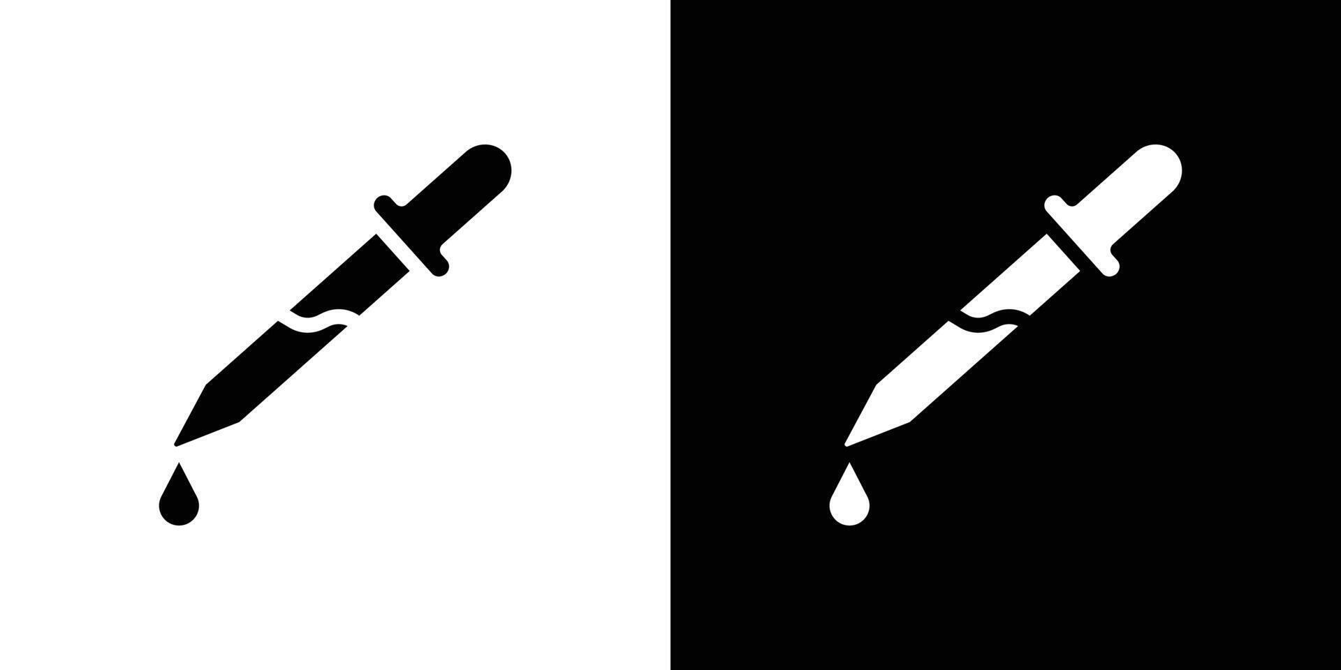 pipette icon Flat fill set collection vector