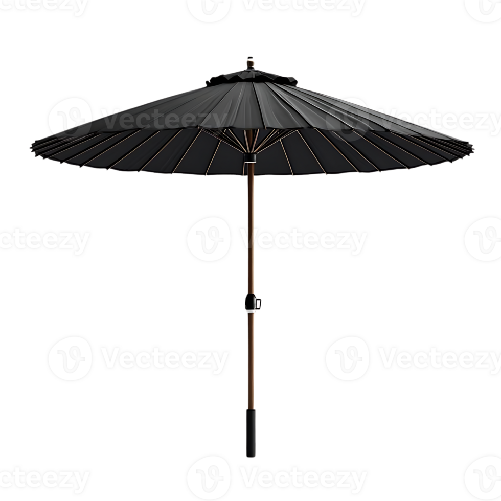 Black Patio Umbrella with Transparent Background, Perfect for Outdoor Shade and a Stylish Touch png