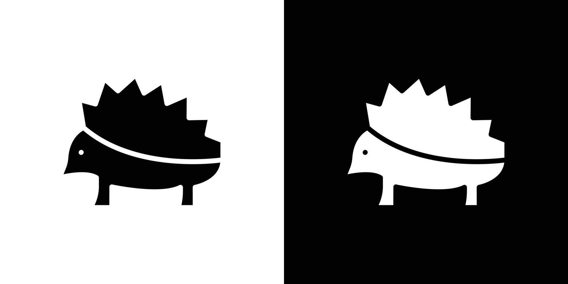 Hegdehog icon Flat fill set collection vector