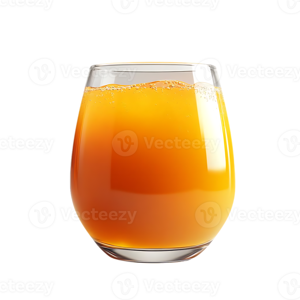 Refreshing Glass of Orange Juice with a Transparent Background png