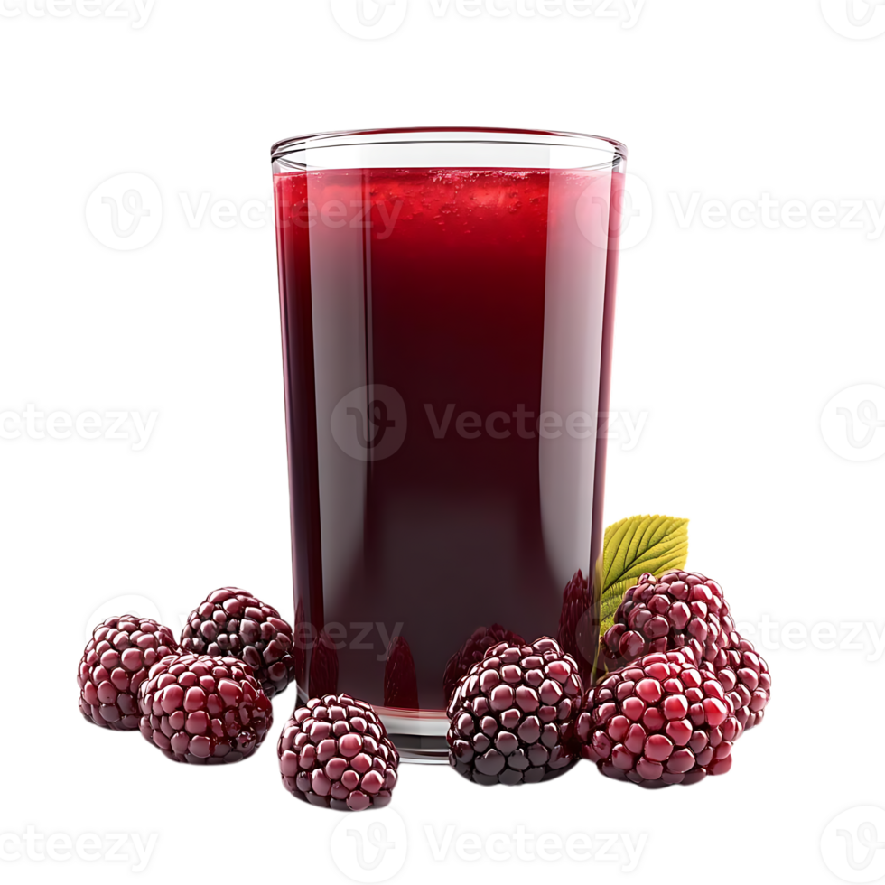 Refreshing Blackberry Juice with a Transparent Background png