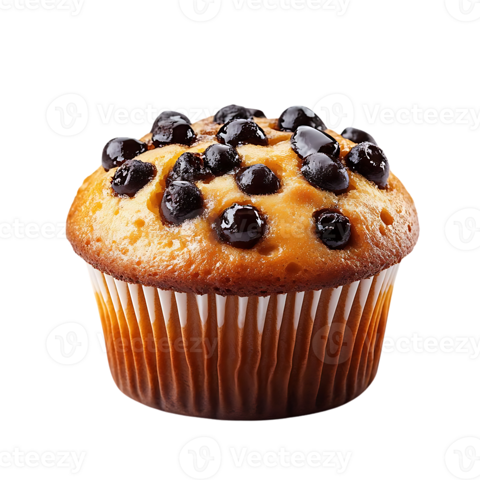 Delicious Blueberry Muffin with a Transparent Background, A Sweet Treat Perfect for Any Occasion png