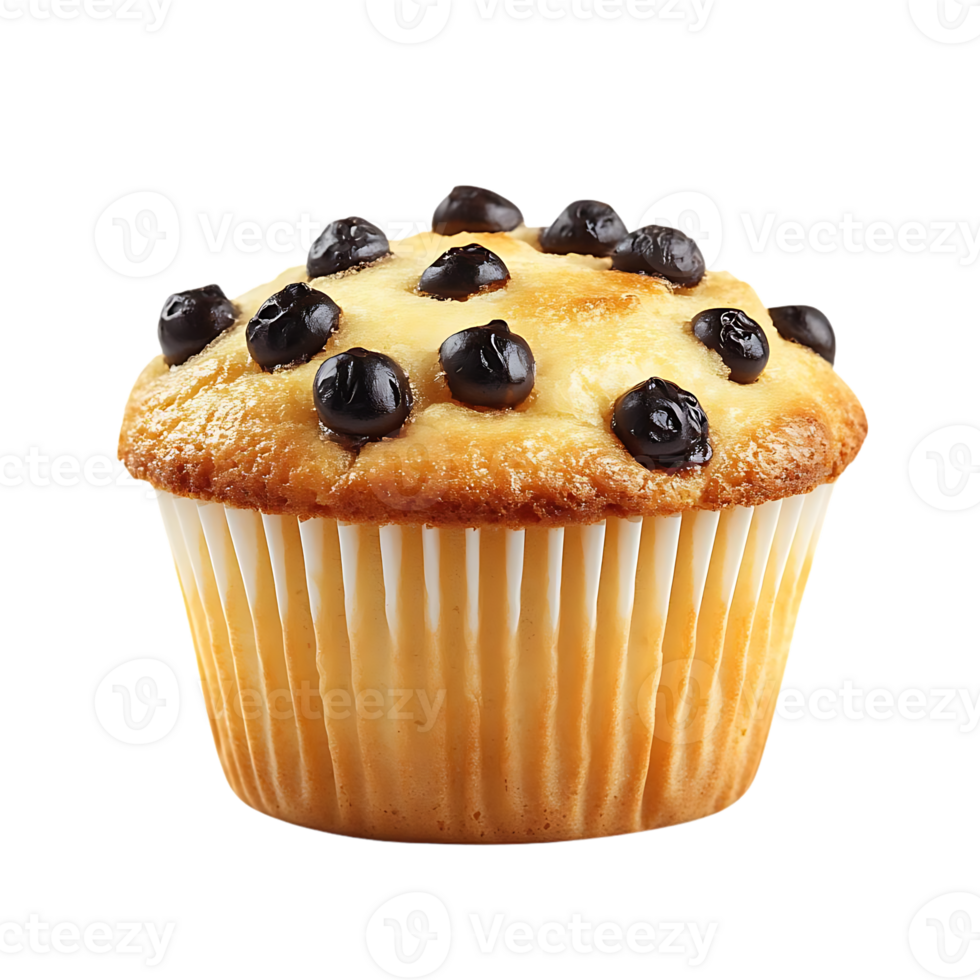Delicious Blueberry Muffin with a Transparent Background, Perfect for Baking Inspiration png