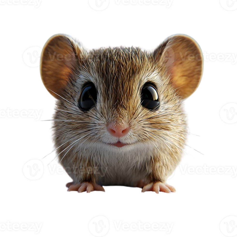 mignonne Souris avec gros yeux et une transparent Contexte png